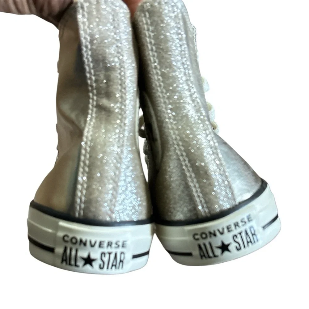 Converse Chuck Taylor All Star Gold Glitter High Top Sneakers Women’s